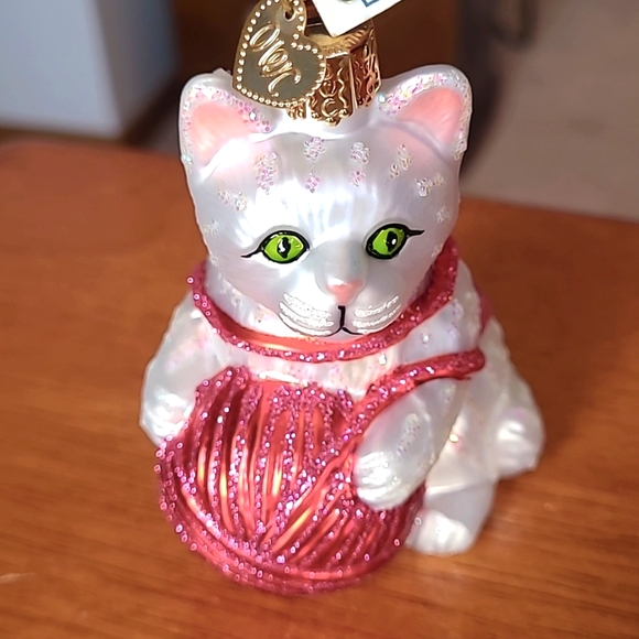 NWT Rare Find Old World Christmas Glass Playful Kitten Christmas Ornament - Picture 13 of 14